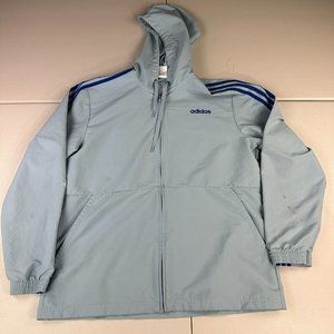Adidas Track Jacket‎ Men Adult Size Large Full Zip Blue